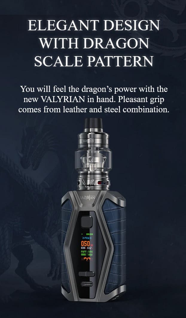 Along with the dragon scale pattern, the Valyrian also has a pleasant grip, made of leather and steel.