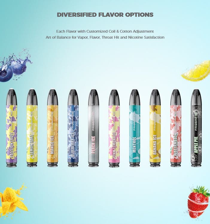 Diverse range of flavours. Each flavour has a customised coil and cotton adjustment.