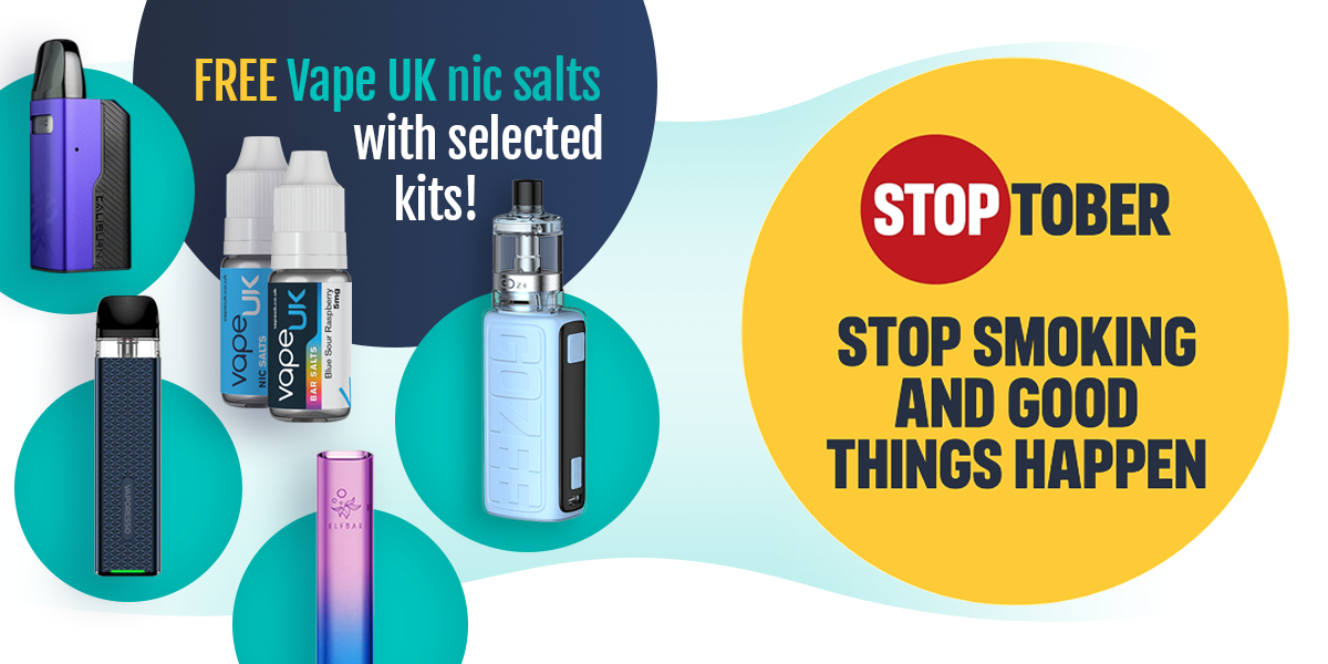 Stoptober 2023 - stop smoking by switching to vaping