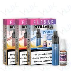 Elf Bar EV5000 Refillable Rechargeable Disposable Vape Kit