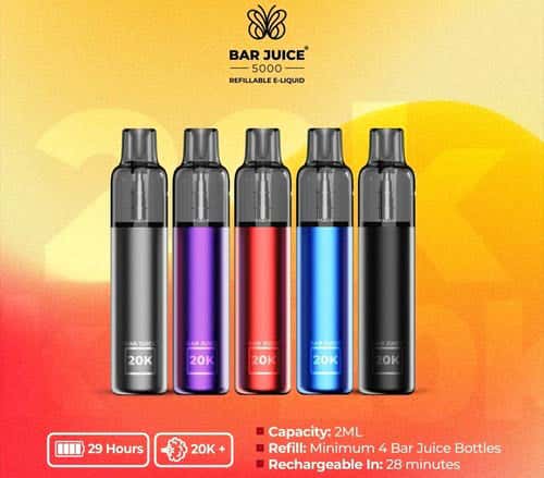 Bar Juice 20k Refillable Disposable Vape Bundle - RRD Design