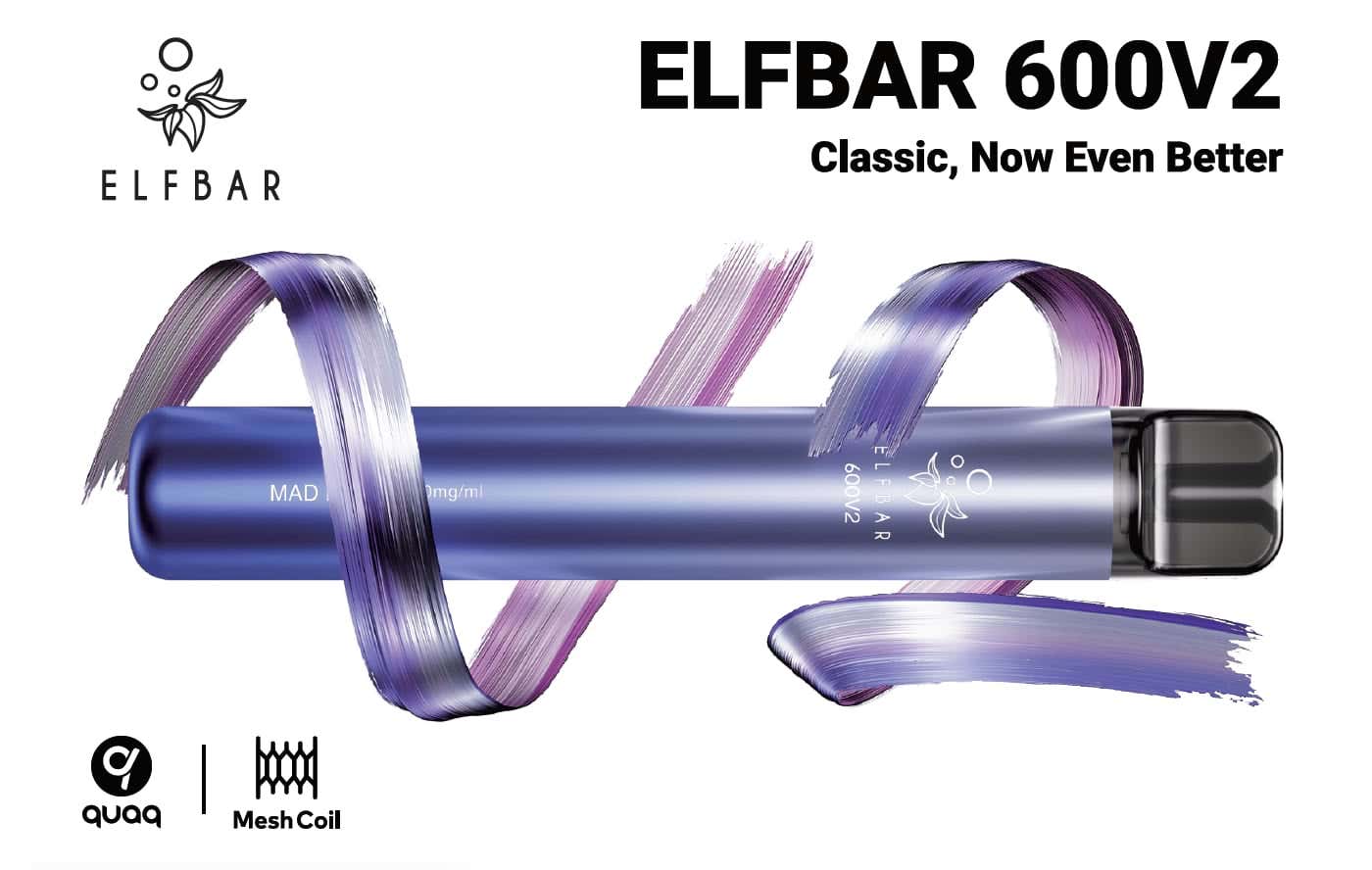 ElfBar 600V2 Disposable Vape Kit - Classic, now even better!