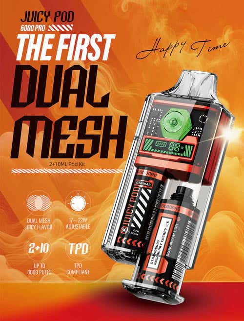 Juicy Pod 6000 Pro Disposable Kit - The First Dual Mesh