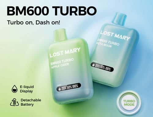 Lost Mary BM600 Turbo Disposable Vape Kit - BM600 Turbo on, Dash On!