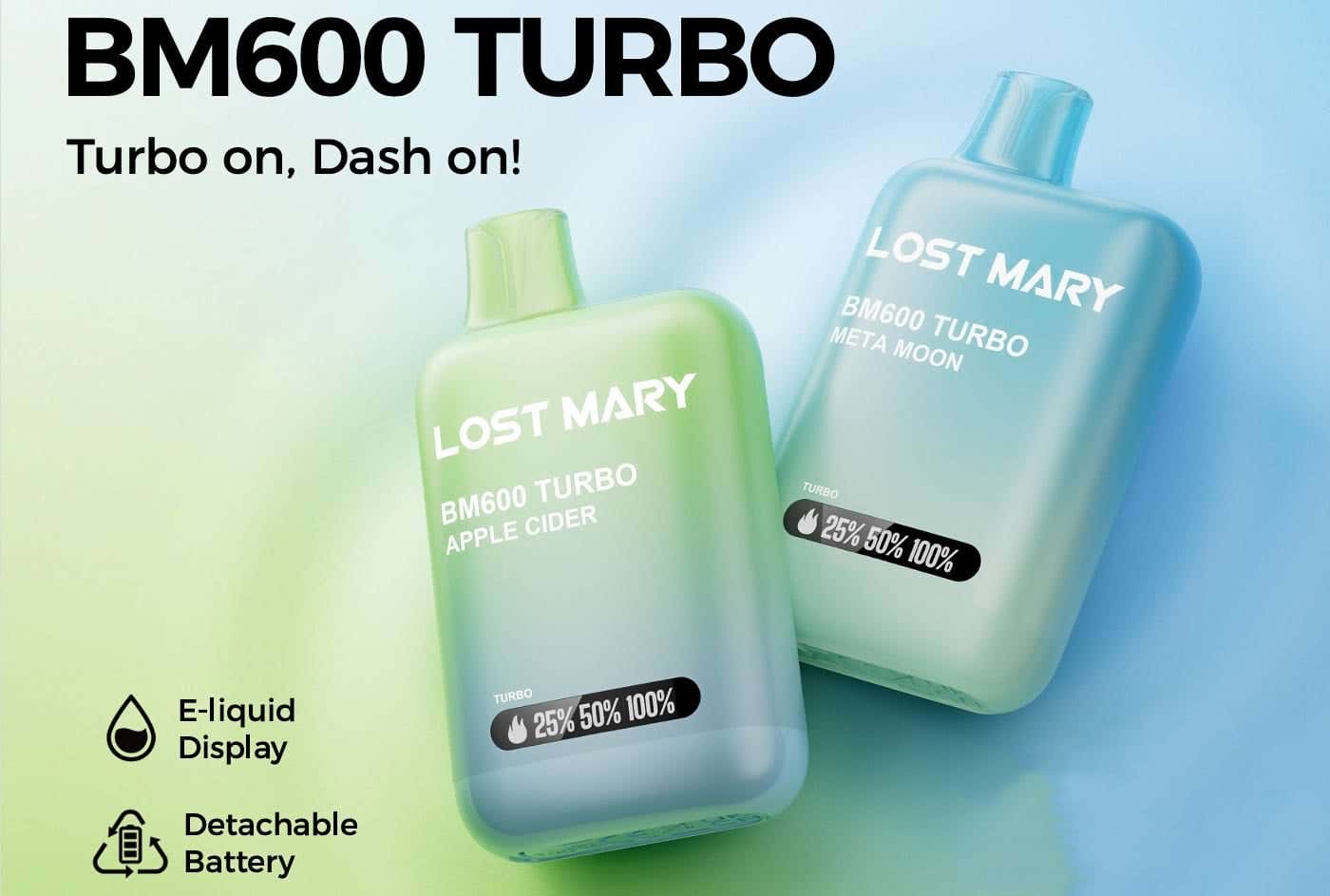 Lost Mary BM600 Turbo Disposable Vape Kit - BM600 Turbo on, Dash On!