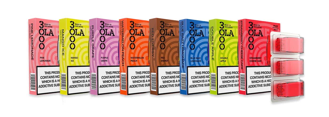 SMPO OLA 3000 Prefilled E-Liquid Pods - 8 different flavours