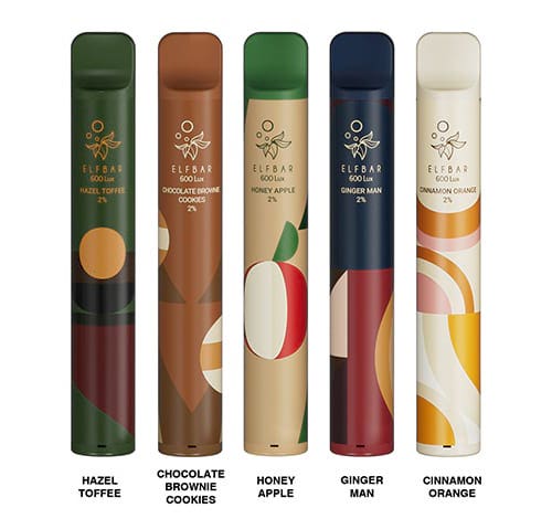 Elf Bar 600 Lux Christmas Edition Disposable Vape Kit - 5 Christmas inspired flavours available