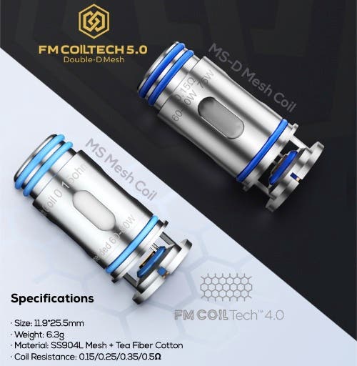 Freemax MS FM Coiltech5.0 Double-D Mesh coil design for DTL vaping