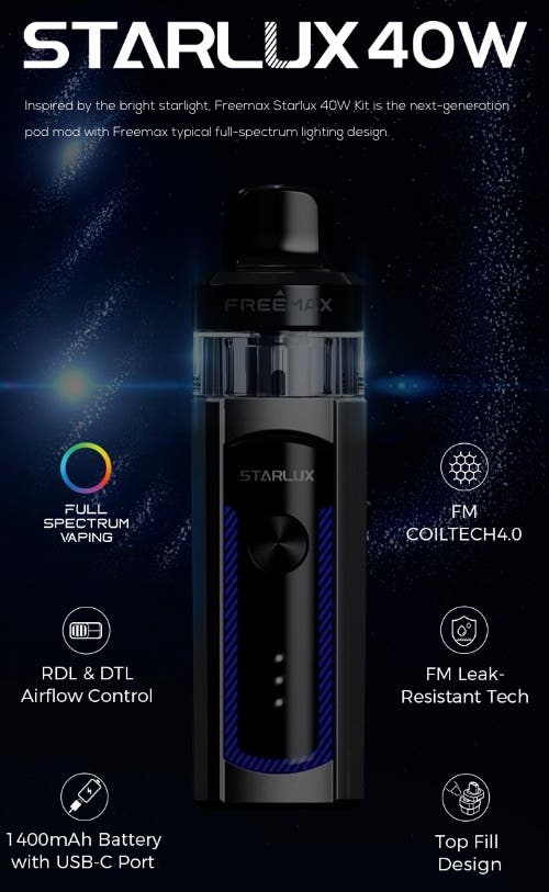 Freemax Starlux 40w Pod Vape Kit - Next generation Pod Vape Kit