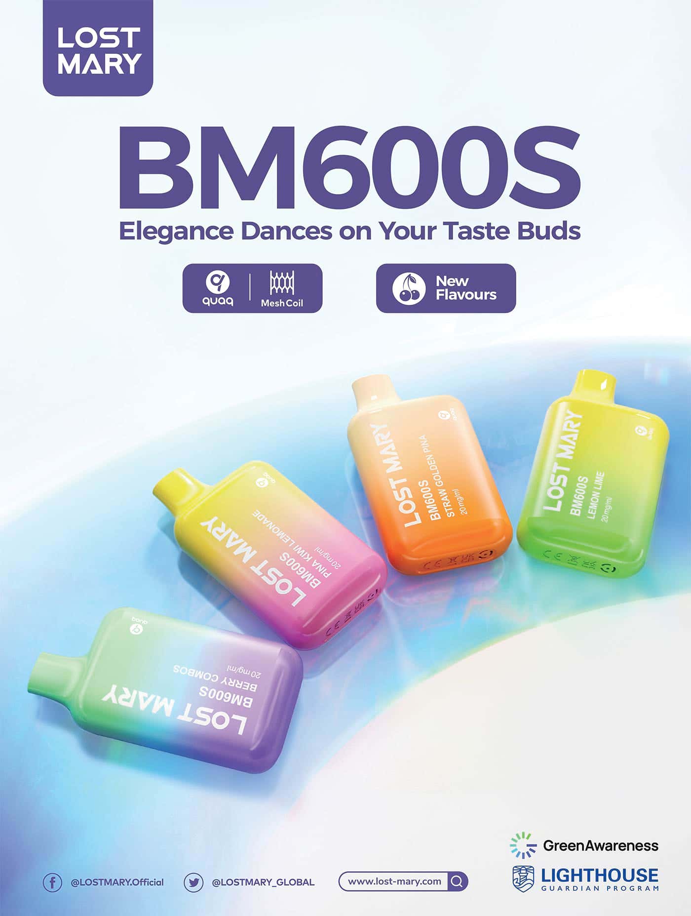 Lost Mary BM600S Disposable Vape Kit - QUAQ tech-enhanced flavour bursting vapes