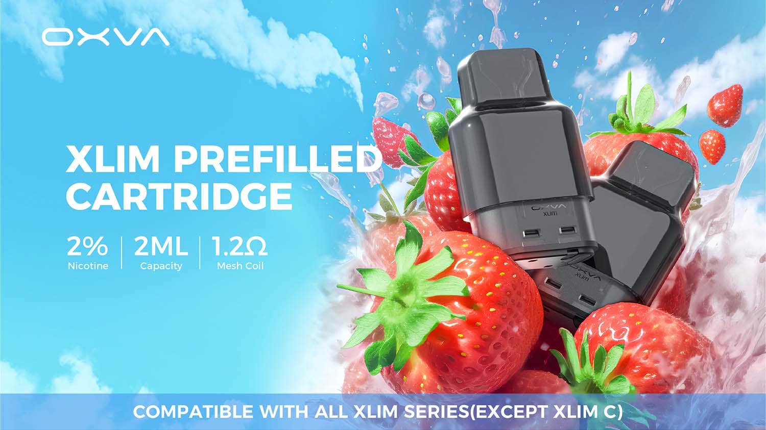 Oxva Xlim Prefilled Pod Cartridges - Compatible with all Oxva Xlim pod systems, except Xlim C