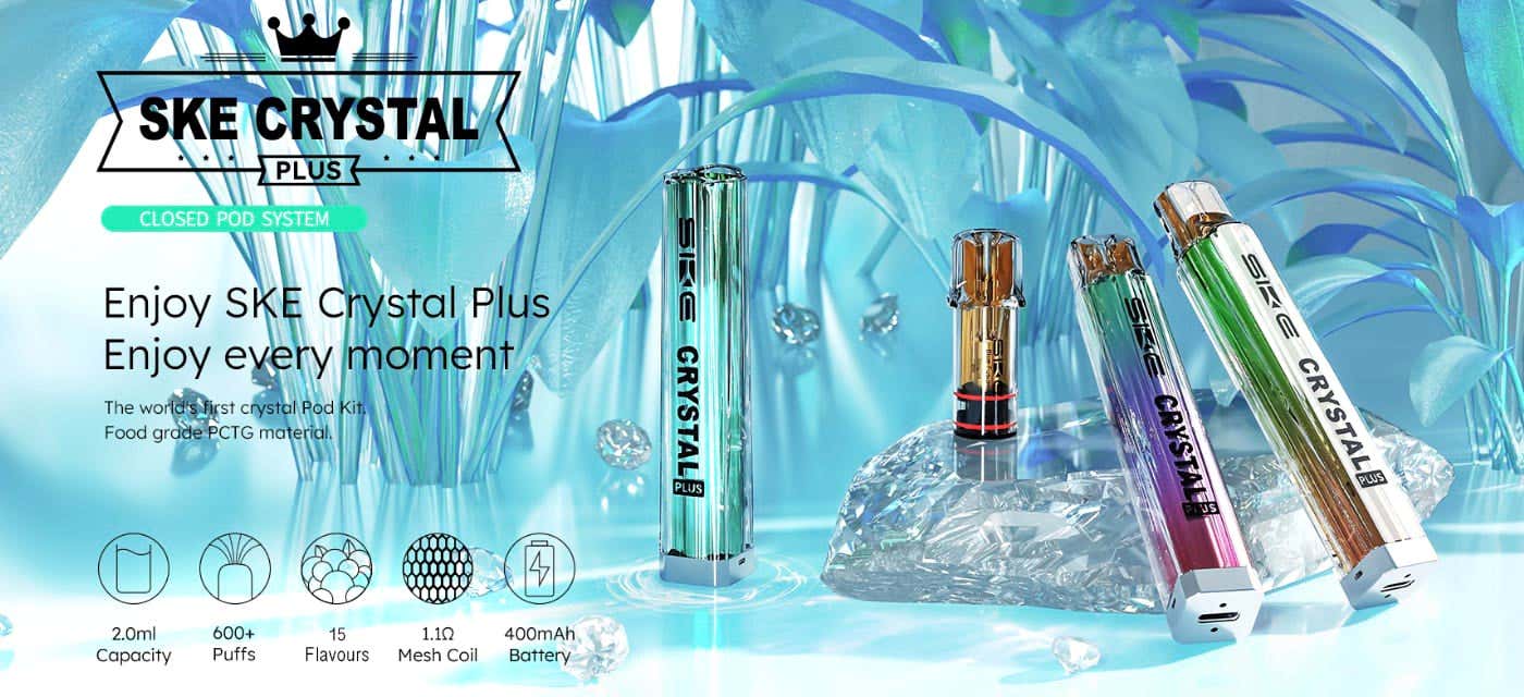SKE Crystal PLUS Prefilled Pod Vape Kit - Enjoy SKE Crystal plus, enjoy every moment