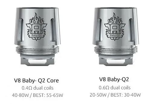SMOK V8 Baby Coils - Q2 coils for V8 Baby tank and compatible kits