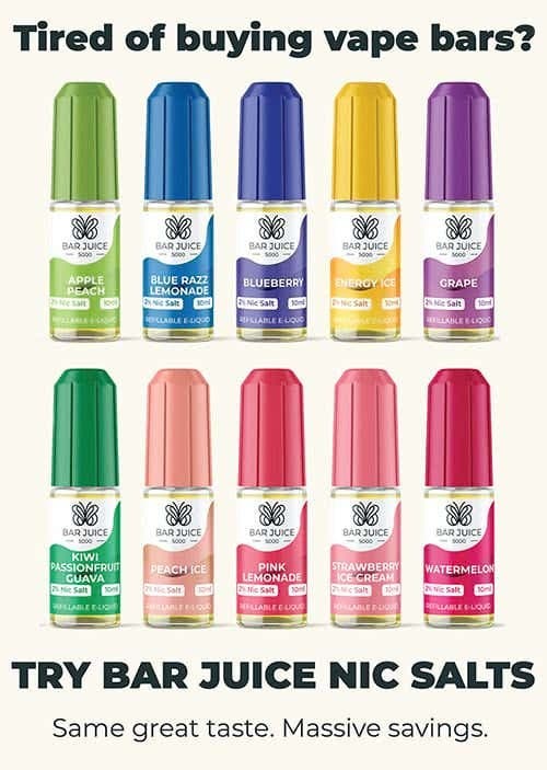 Bar Juice 20k Refillable Disposable Vape Bundle Kit - Amazing Flavour Range