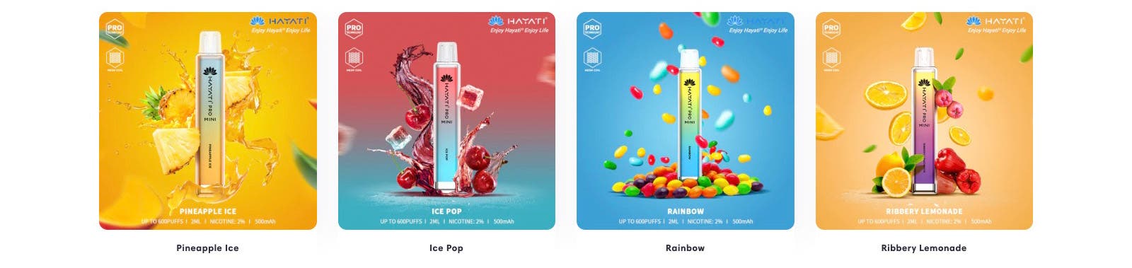 Hayati Pro Mini Disposable Vape Kit - 24 Exceptional flavours
