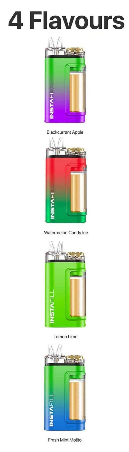 Instafill 3500 Rechargeable Disposable Vape Kit - 4 Incredible flavours