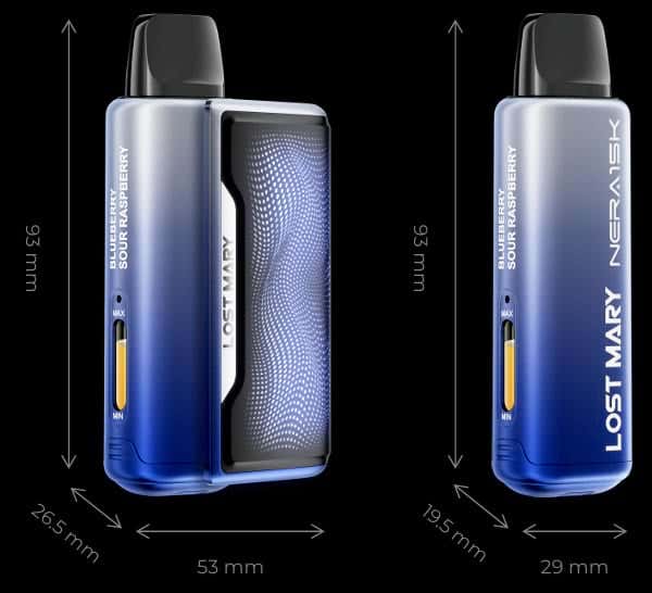 Lost Mary Nera 30K Fullview Prefilled Pod Kit -Parameters