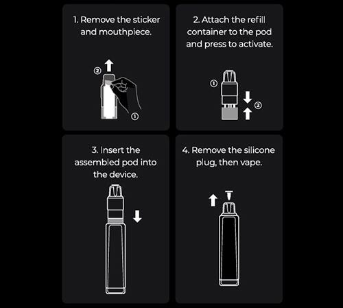 Lost Mary x Hawcos Pro Max 7000 Prefilled Pod + Refill Container - Instructions on how to assemble
