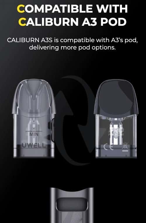 Uwell Caliburn A3S Pod Vape Kit - Compatible with Caliburn A3 pod