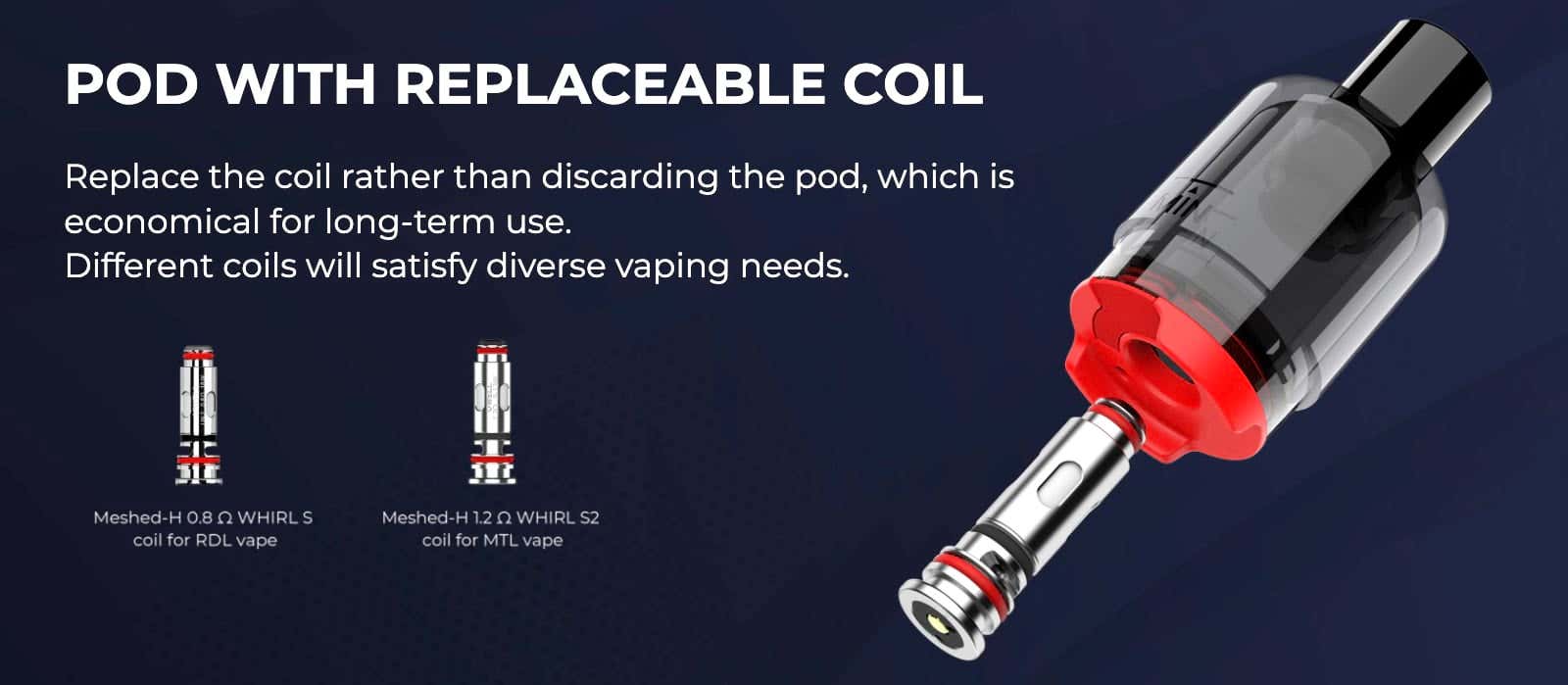 Uwell Whirl S2 Replacement Refillable E-Liquid Pods