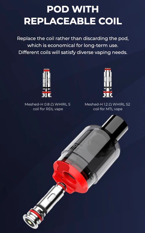 Whirl S2 Pod System - pod with replaceable coils