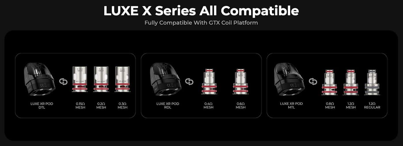 Vaporesso Luxe XR Max Pod Vape Kit - Compatible with all GTX coils