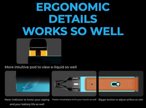 Vaporesso XROS 3 Nano Innovation Edition Pod Vape Kit - Ergonomic detail