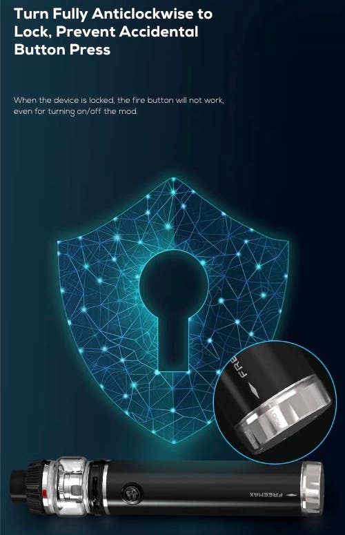 Twister 2 80W Mod - Turn fully anticlockwise to lock, prevent accidental button press