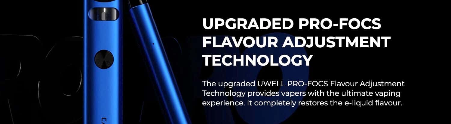 Uwell Caliburn A3 Pods - Upgraded Pro-FOCS flavour adjustment technology