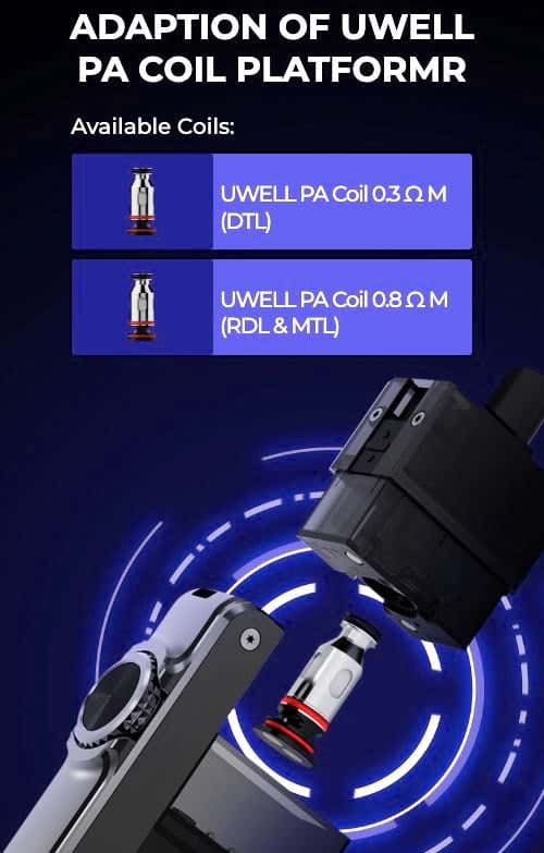 Uwell Crown B Pod Vape Kit - Adaption of Uwell PA coil platform