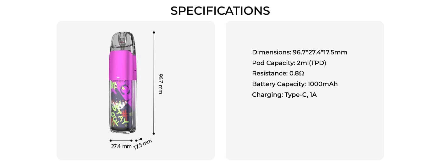 Vaporesso Luxe Q2 SE Pod Vape Kit - Specifications