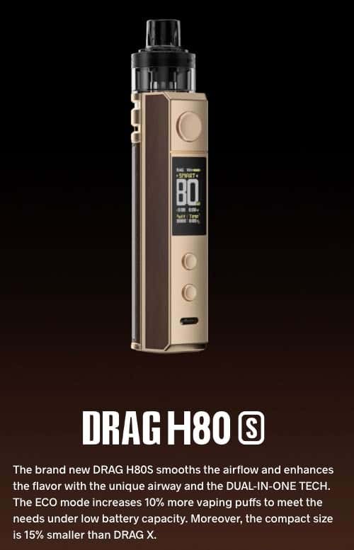 VooPoo Drag H80S Pod Vape Kit - Features and highlights