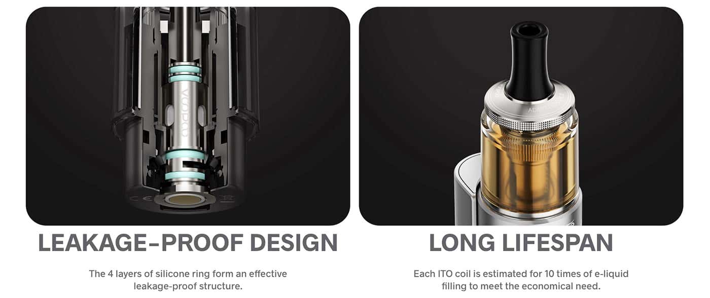 Voopoo ITO-X Pod - Leak-proof and long lifespan