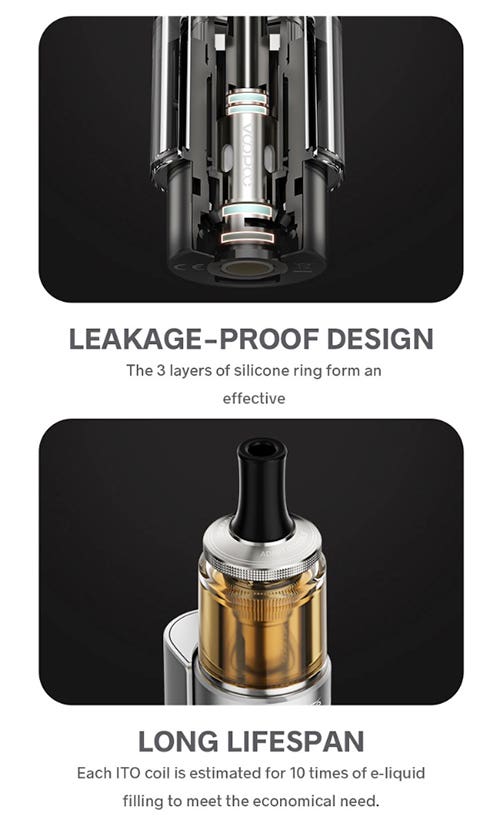 Voopoo ITO-X Pod - Leakage proof and long lifespan design