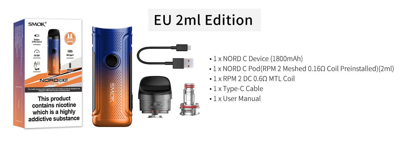 Smok Nord C Pod Vape Kit - What's in the box?