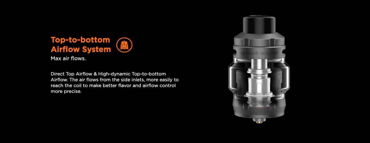 Geekvape Z Max Tank - Top-to-botom airflow system