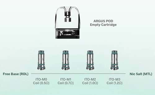 VooPoo Argus G Pod Vape Kit - Argus pod cartridge coil choice