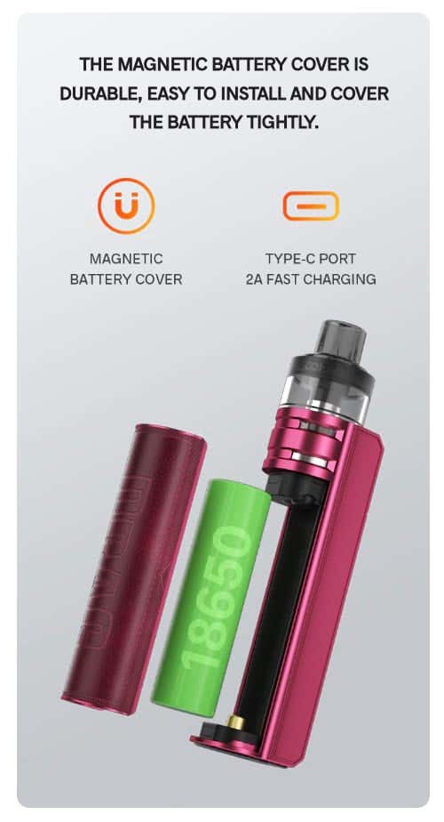 VooPoo Drag H80S pod vape kit - Magnetic battery cover