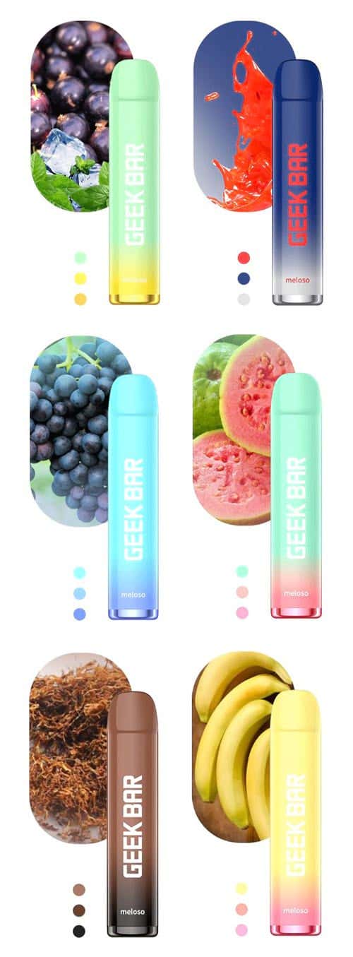Geekvape Geek Bar Meloso Disposable Vape Kit - 20 different flavours