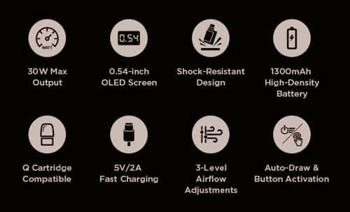 Geekvape Aegis Hero Q Pod Vape Kit - Key Features