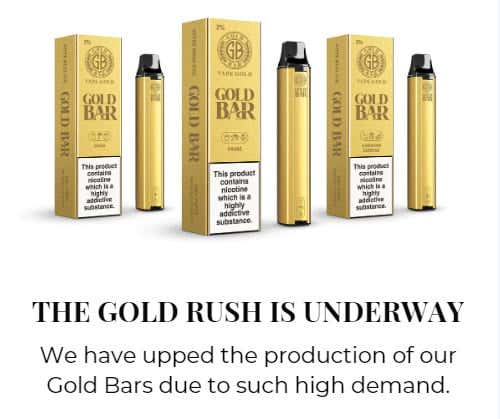 Vape Gold's Gold Bar Reload Prefilled Pod Kit - The Gold Rush is Underway