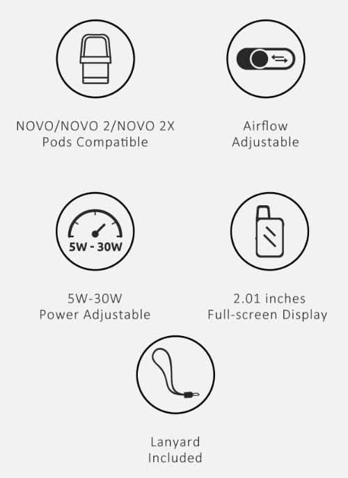 Smok Novo GT Box Pod Vape Kit - Key Features