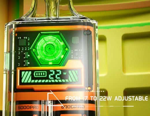 Juicy Pod 6000 Pro Disposable Kit - Adjustable Wattage