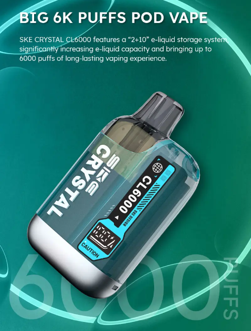 SKE Crystal CL6000 Prefilled Pod Vape Kit - 6000 Puffs