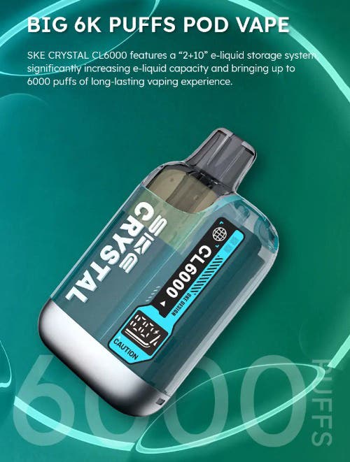 SKE Crystal CL6000 Prefilled Vape Pods - Big 6000 Puffs