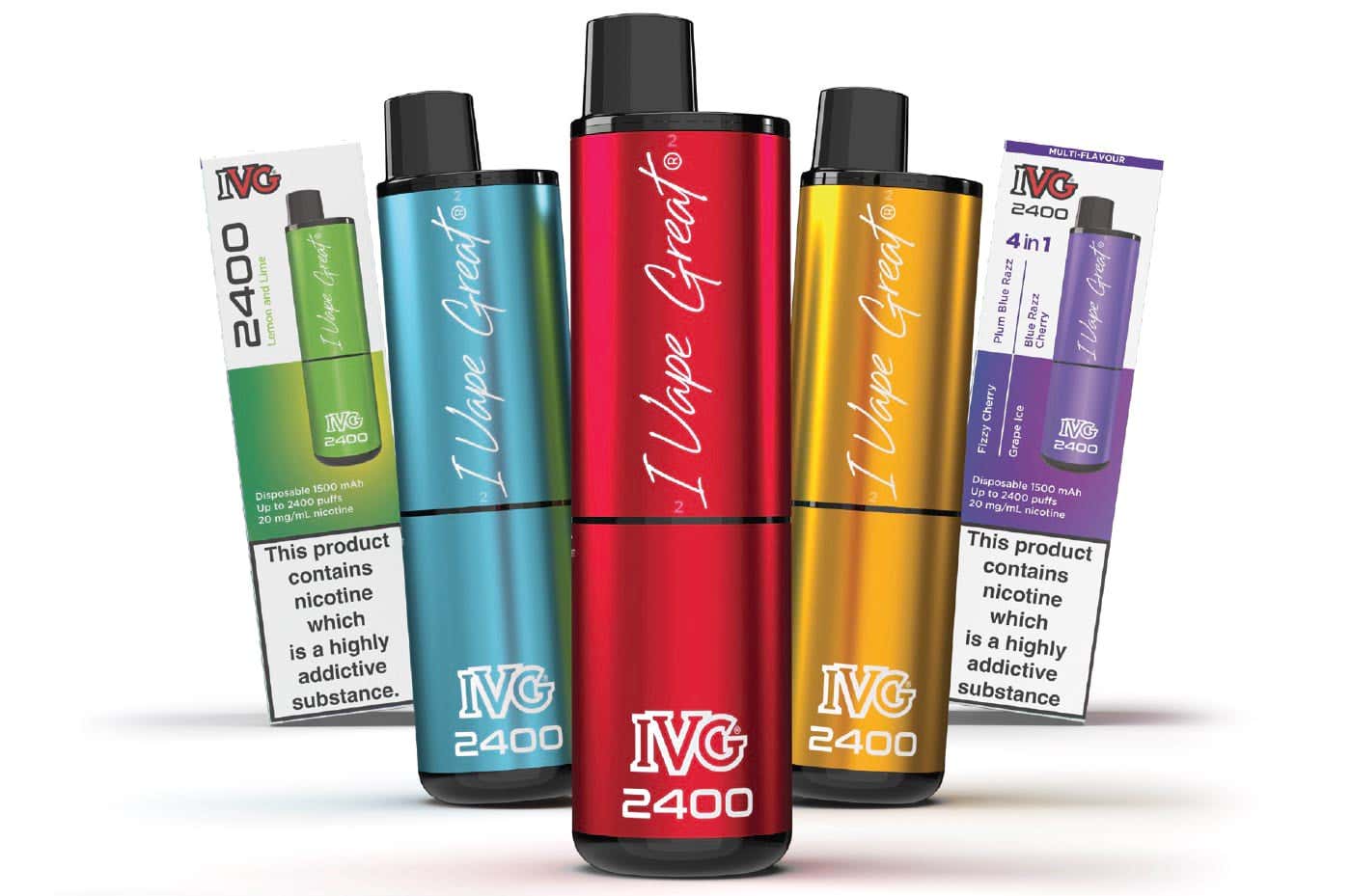 IVG 2400 Disposable Vape Kit - 26 incredible flavours