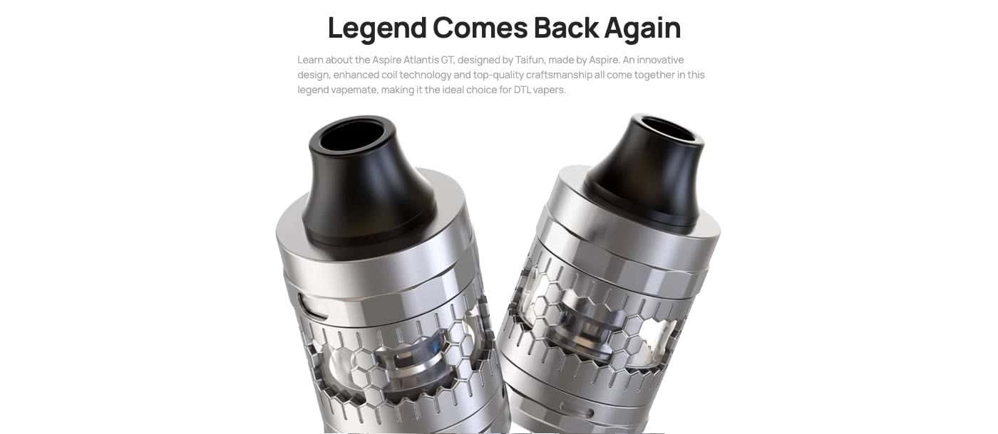 Aspire Atlantis GT Tank - Legend comes back again