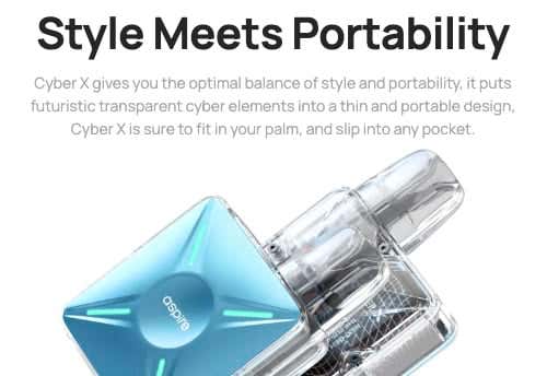 Aspire Cyber X Pod Vape Kit - Style meets portability