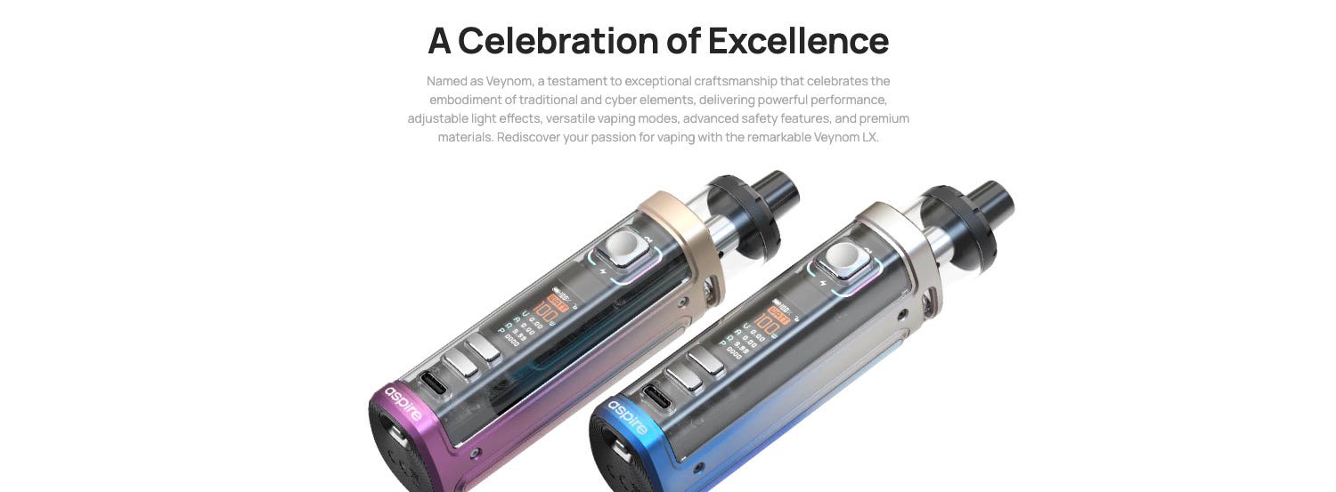 Aspire Veynom LX Pod Vape Kit - A celebration of excellence