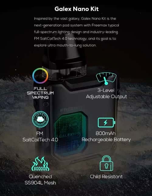 Galex Nano Pod Kit - Features and highlights